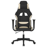 Vidaxl gamestoel stof zwart en crème