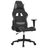 Vidaxl gamestoel stof zwart en lichtgrijs