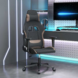 Vidaxl gamestoel stof zwart en taupe