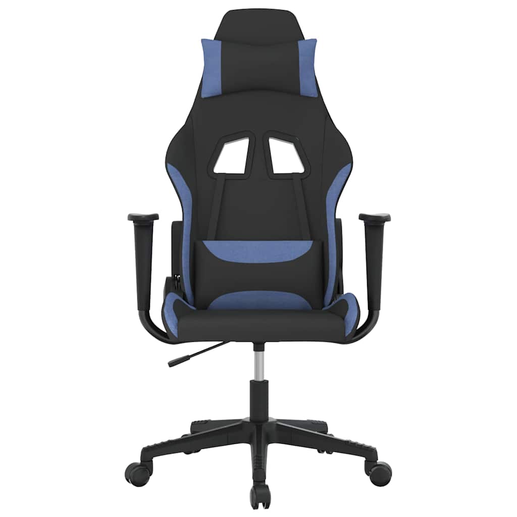Vidaxl gamestoel stof zwart en blauw