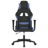 Vidaxl gamestoel stof zwart en blauw