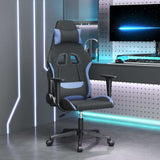 Vidaxl gamestoel stof zwart en blauw
