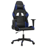 Vidaxl gamestoel kunstleer zwart en blauw