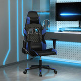 Vidaxl gamestoel kunstleer zwart en blauw