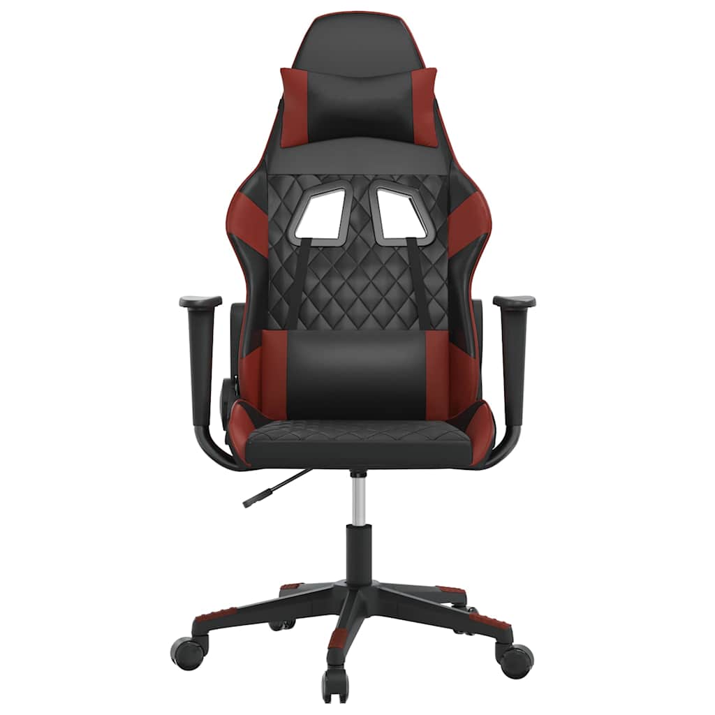 Vidaxl gamestoel kunstleer zwart en wijnrood