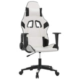 Vidaxl gamestoel kunstleer wit en zwart