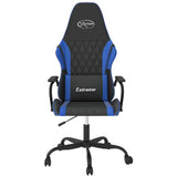 Vidaxl gamestoel kunstleer zwart en blauw