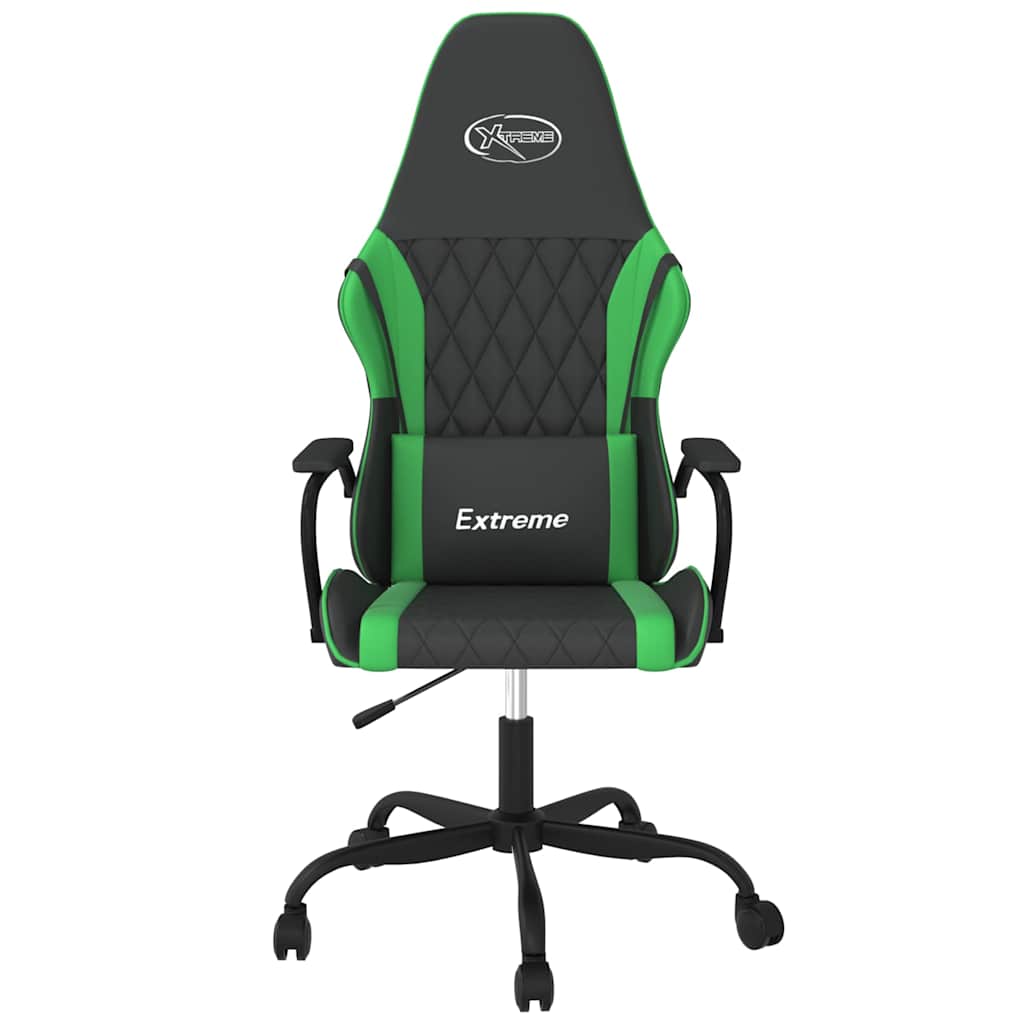 Vidaxl gamestoel kunstleer zwart en groen