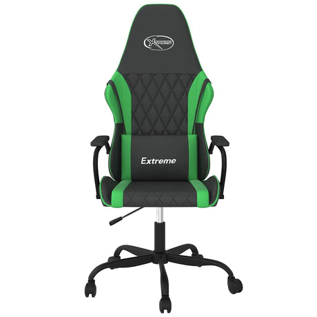 Vidaxl gamestoel kunstleer zwart en groen