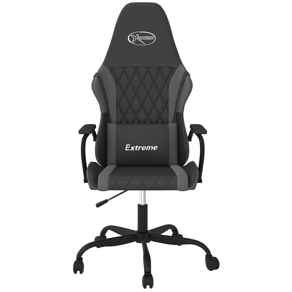 Vidaxl gamestoel kunstleer zwart en grijs
