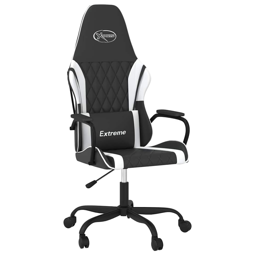 Vidaxl gamestoel kunstleer zwart en wit