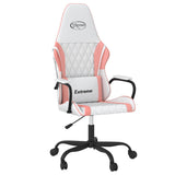 Vidaxl gamestoel kunstleer wit en roze