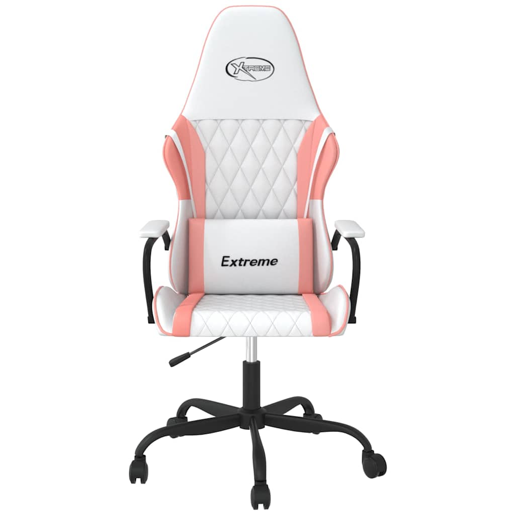 Vidaxl gamestoel kunstleer wit en roze