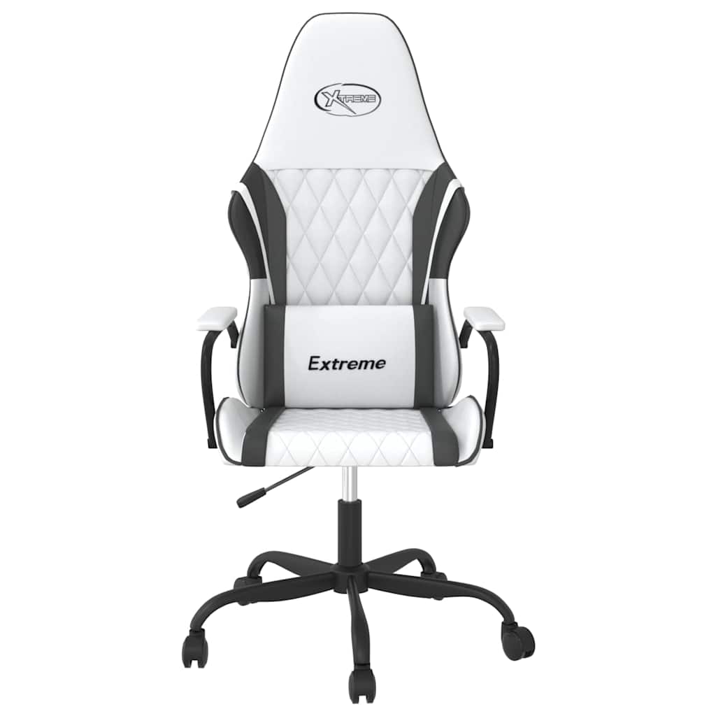 Vidaxl gamestoel kunstleer wit en zwart