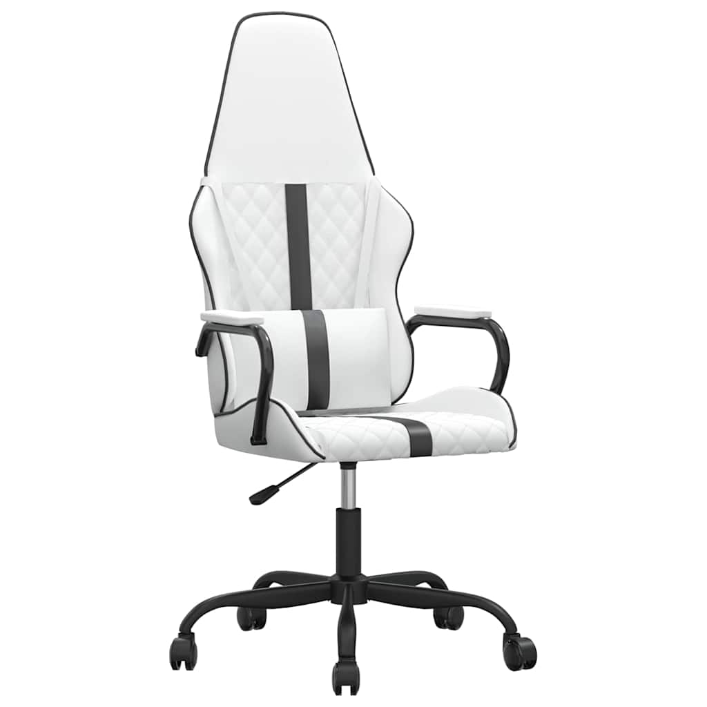 Vidaxl gamestoel kunstleer wit en zwart