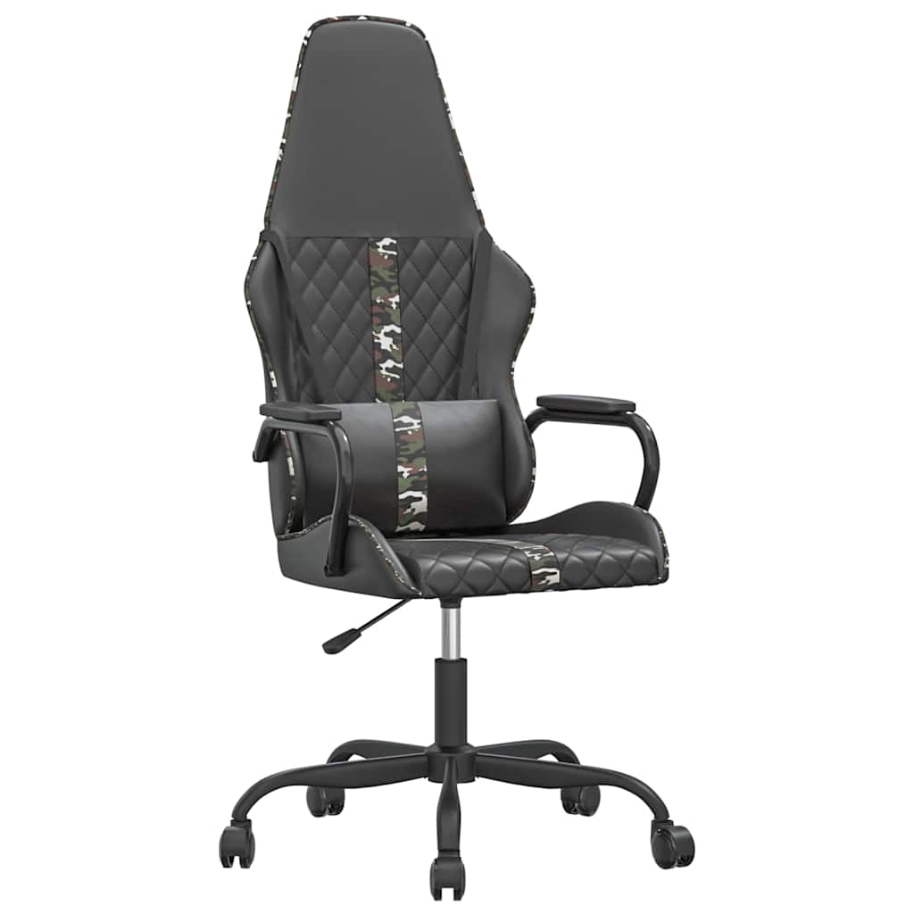 Vidaxl gamestoel kunstleer zwart en camouflage