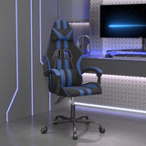 Vidaxl gamestoel kunstleer zwart en blauw