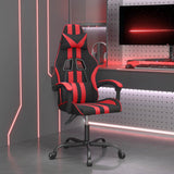 Vidaxl gamestoel kunstleer zwart en rood