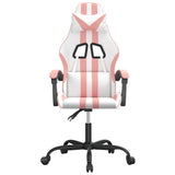 Vidaxl gamestoel kunstleer wit en roze