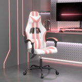 Vidaxl gamestoel kunstleer wit en roze