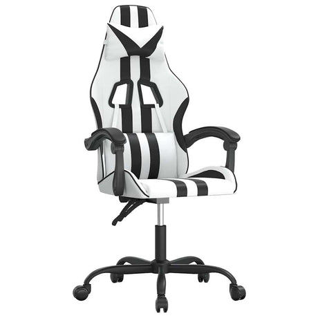 Vidaxl gamestoel kunstleer wit en zwart
