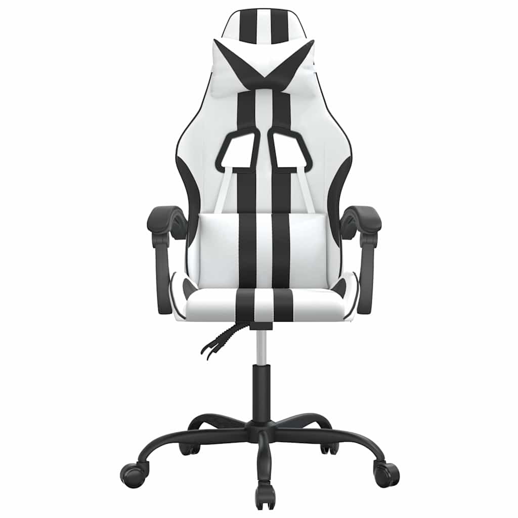 Vidaxl gamestoel kunstleer wit en zwart