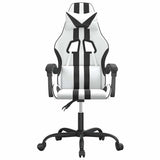 Vidaxl gamestoel kunstleer wit en zwart