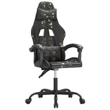 Vidaxl gamestoel kunstleer zwart en camouflage