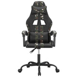 Vidaxl gamestoel kunstleer zwart en camouflage