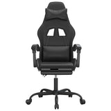 Vidaxl gamestoel met voetensteun kunstleer zwart