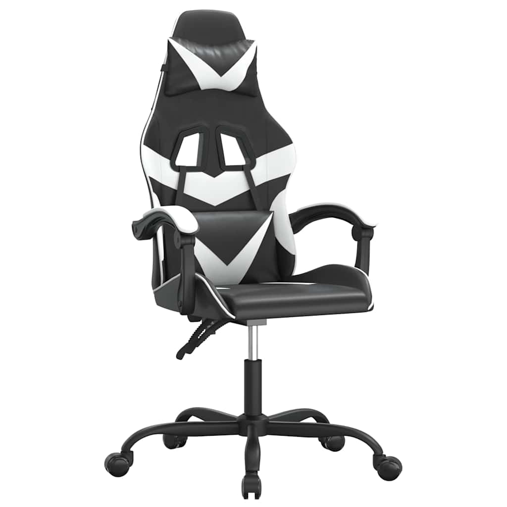 Vidaxl gamestoel kunstleer zwart en wit