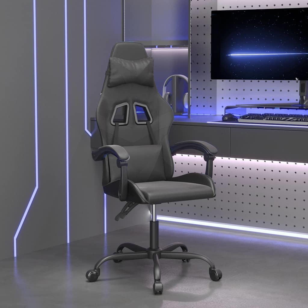 Vidaxl gamestoel kunstleer zwart