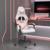 Vidaxl gamestoel kunstleer wit en roze