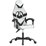 Vidaxl gamestoel kunstleer wit en zwart