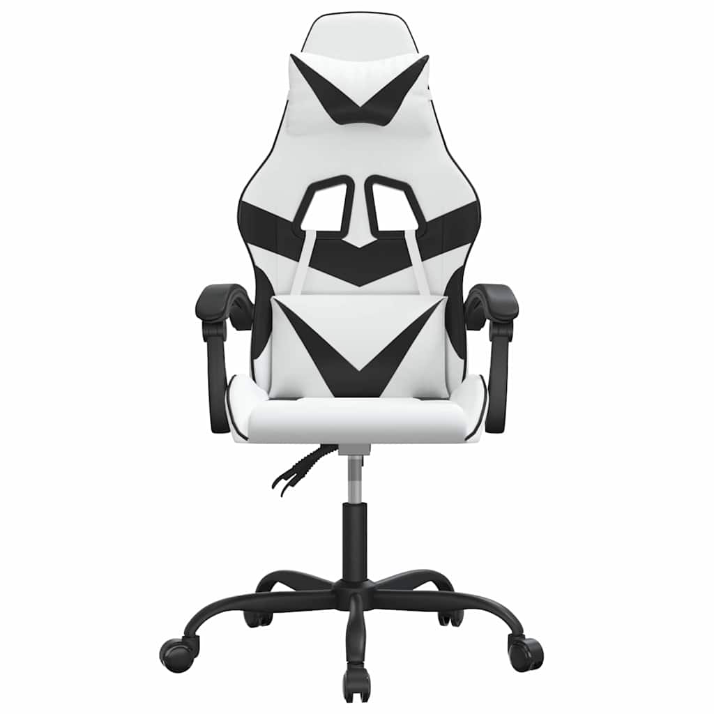 Vidaxl gamestoel kunstleer wit en zwart