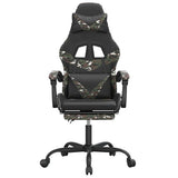 Vidaxl gamestoel met voetensteun kunstleer zwart en camouflage