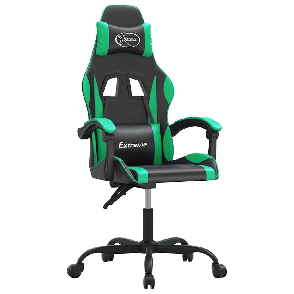Vidaxl gamestoel kunstleer zwart en groen