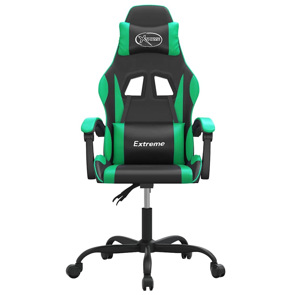 Vidaxl gamestoel kunstleer zwart en groen