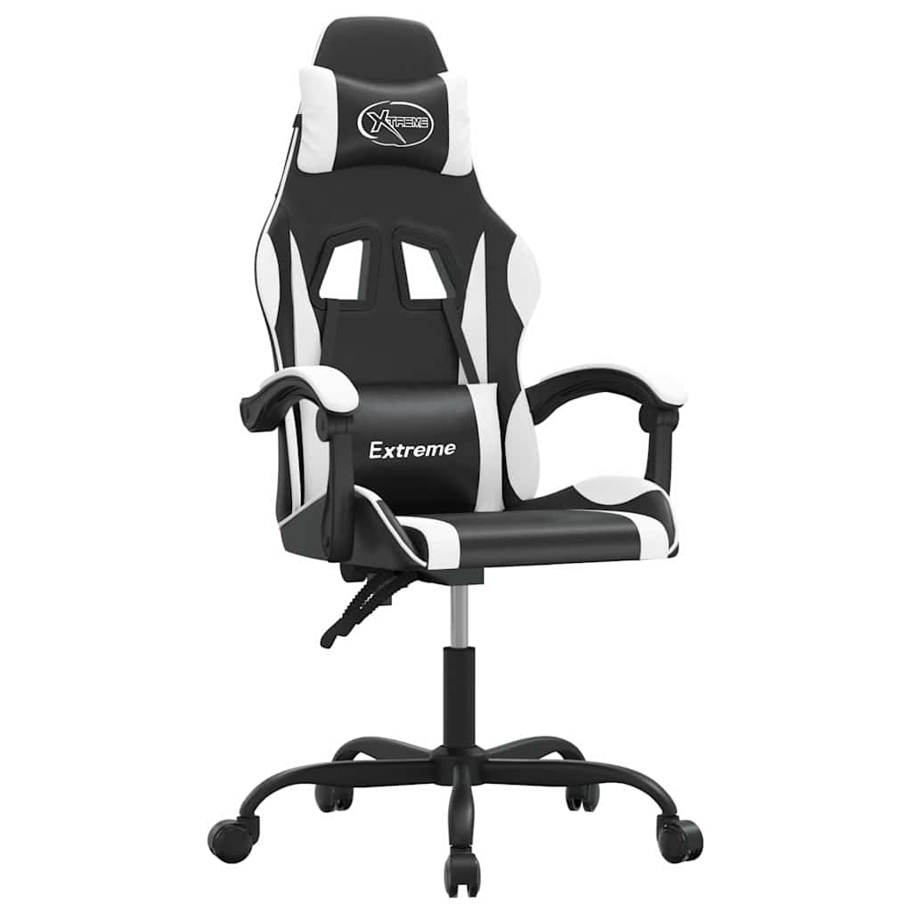 Vidaxl gamestoel kunstleer zwart en wit