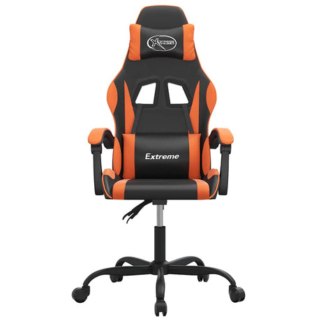 Vidaxl gamestoel kunstleer zwart en oranje