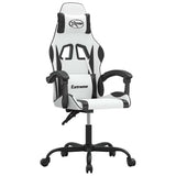 Vidaxl gamestoel kunstleer wit en zwart