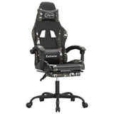 Vidaxl gamestoel met voetensteun kunstleer zwart en camouflage