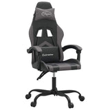 Vidaxl gamestoel kunstleer zwart en grijs