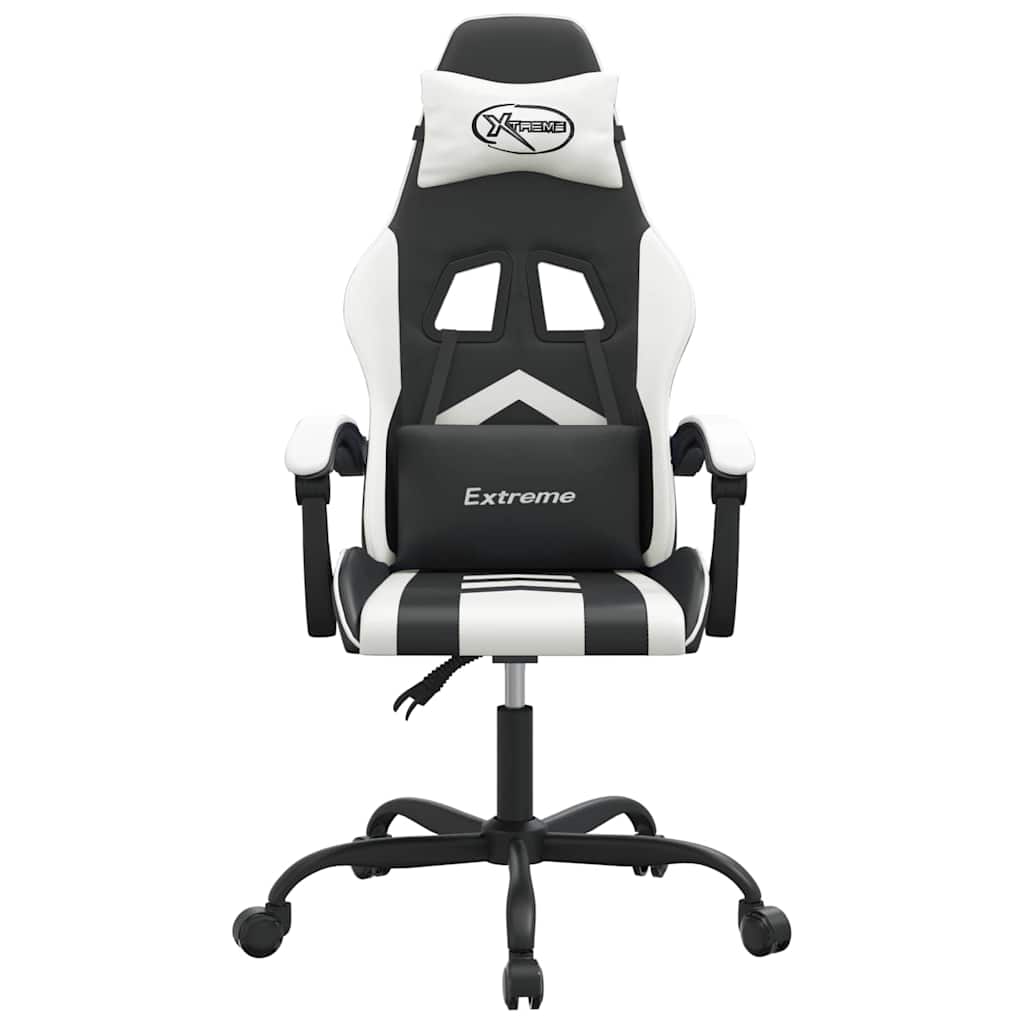 Vidaxl gamestoel kunstleer zwart en wit