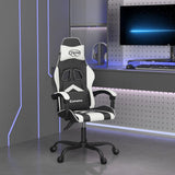 Vidaxl gamestoel kunstleer zwart en wit