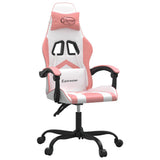 Vidaxl gamestoel kunstleer wit en roze