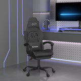 Vidaxl gamestoel met voetensteun kunstleer zwart