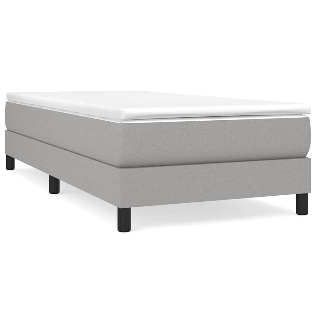 Vidaxl boxspring bed 80x200 cm stof lichtgrijs