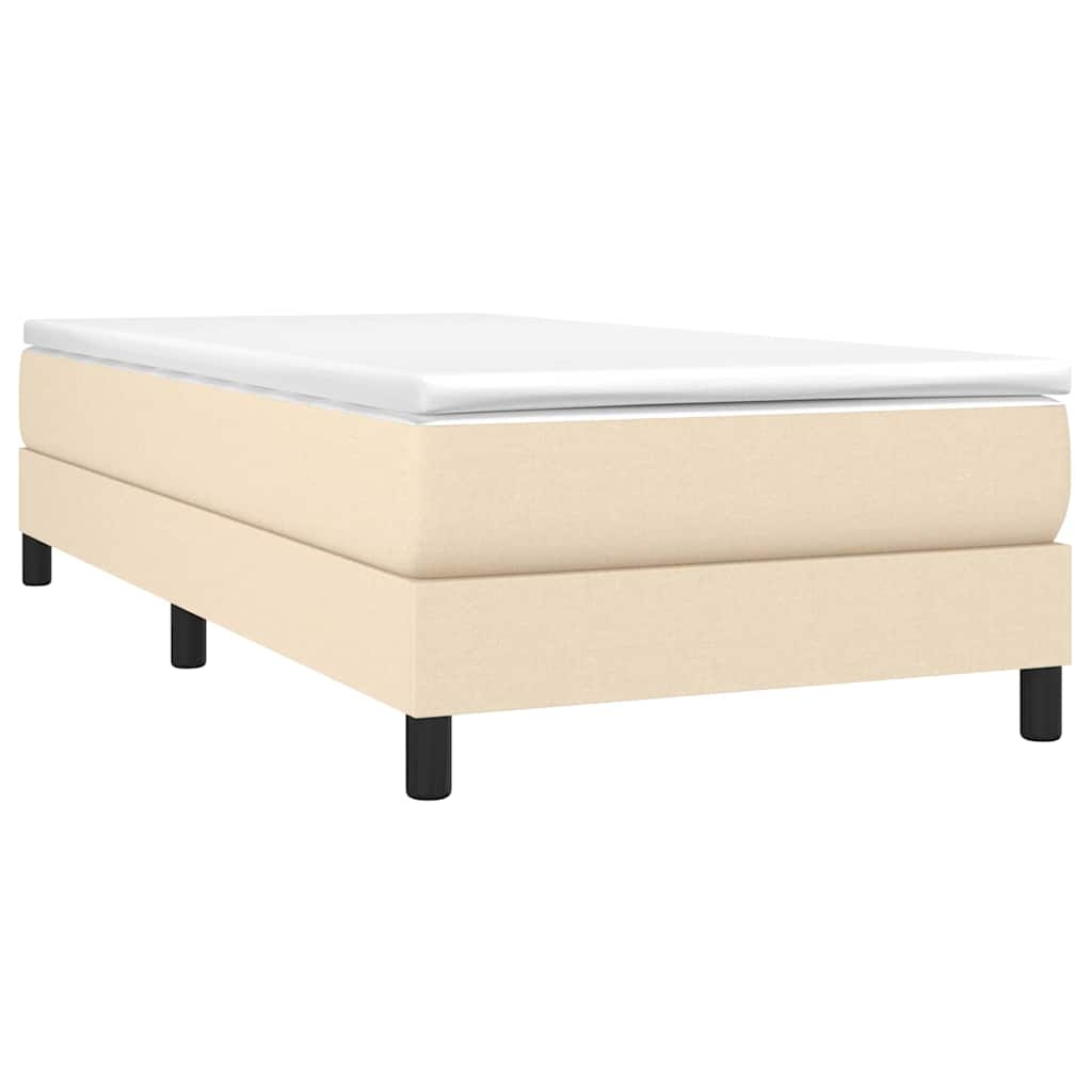 Vidaxl boxspring bed 90x190 cm stof crèmekleurig
