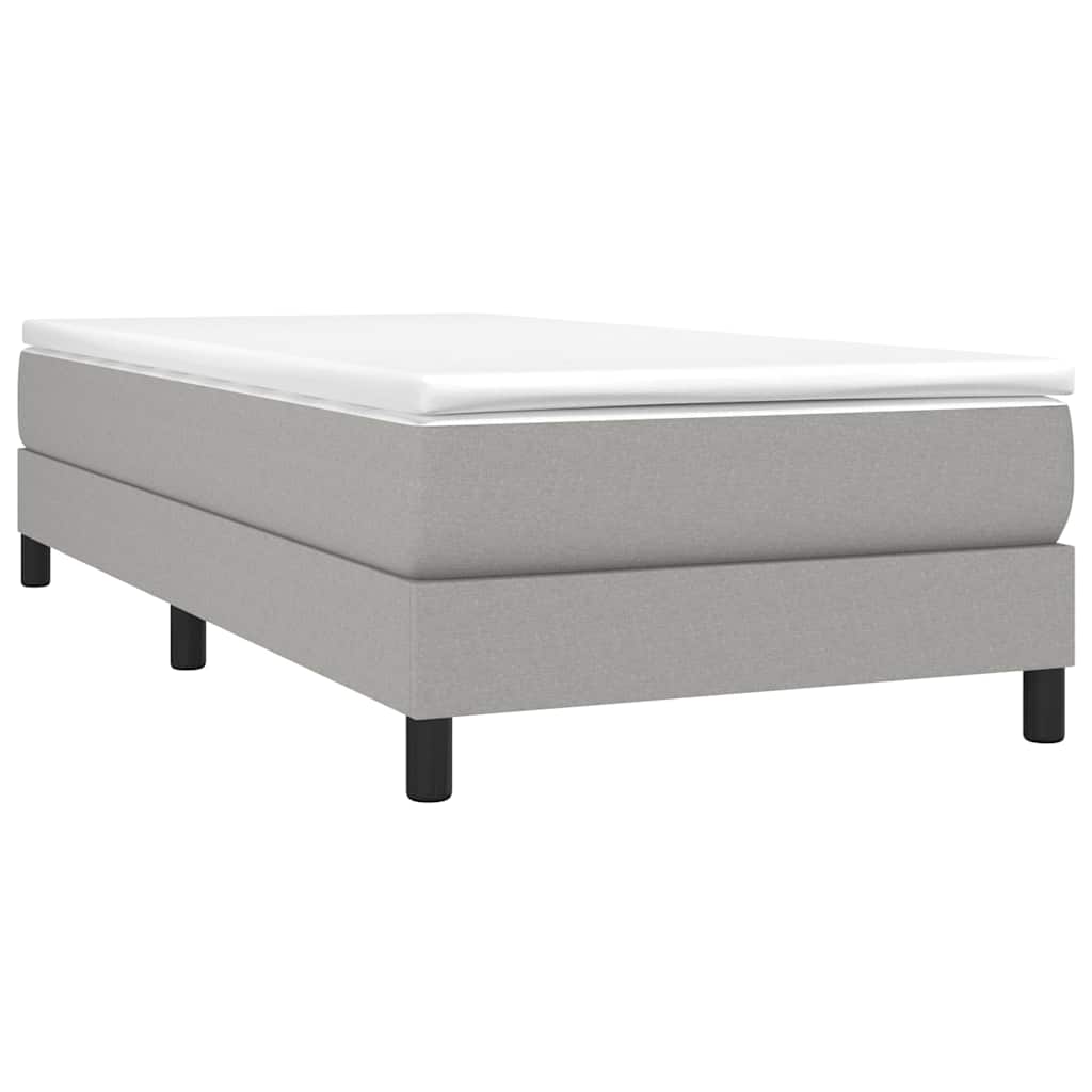 Vidaxl boxspring bed 90x200 cm stof lichtgrijs